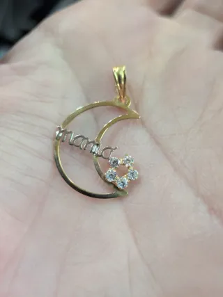 Colgante Luna Mamá Oro 18k