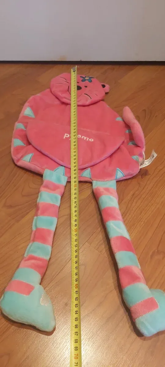 Peluche Portapijama Gatito Rosa