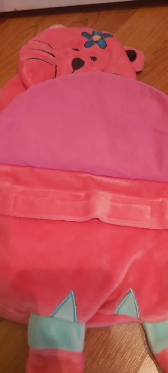 Peluche Portapijama Gatito Rosa