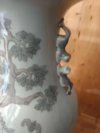 Jarrón Lladro Porcelana Multicolor