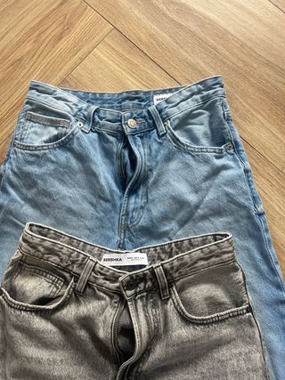 2 Vaqueros Baggy Chico Azul y Gris