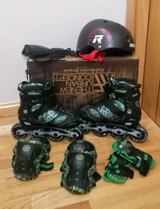 Patines en línea y protecciones