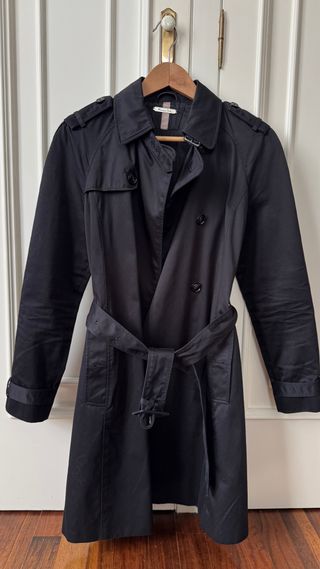 Trench Massimo Dutti Negro