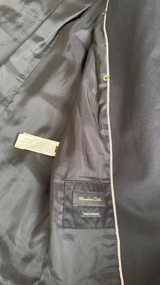 Trench Massimo Dutti Negro