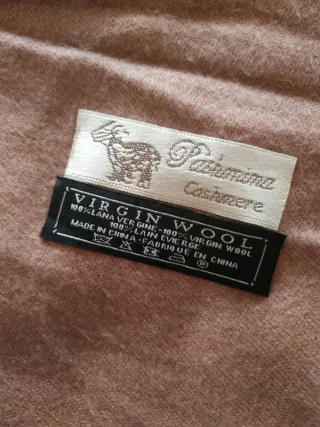 Pabhmina Pashmina Cachemira Beige/Rosa