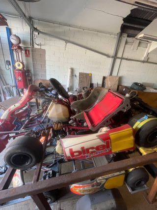 2 karts de marchas Birel y CRG con remolque