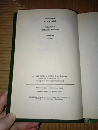 Los Que Vivimos (we The Living) Vol. I And Ii. ...