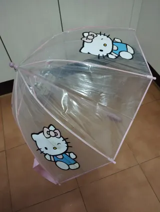 Paraguas Infantil Hello Kitty Transparente