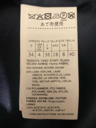 Abrigo Marella Azul Talla 40