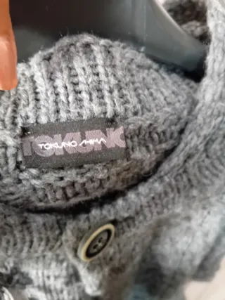 Cardigan uomo grigio con cappuccio
