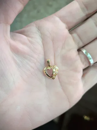 Colgante Corazón Doble Oro 18k
