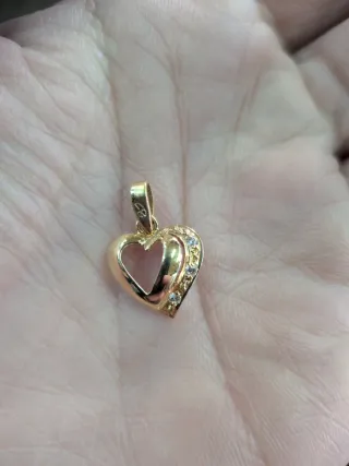 Colgante Corazón Doble Oro 18k