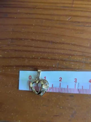 Colgante Corazón Doble Oro 18k