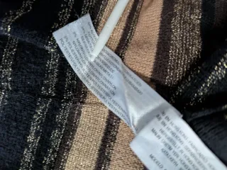 Vestido Lurex Oro Seda Algodón Massimo Dutti