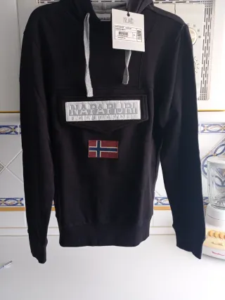 Sudadera Napapijri Burgee Sum 3 Negra Talla XS