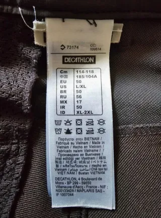 Pantalón de montaña FORCLAZ MT900, Talla XL