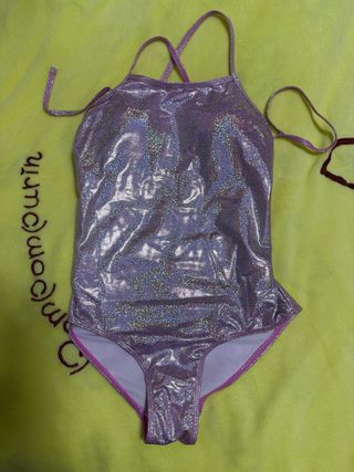 Bañador mujer brillante rosa/morado