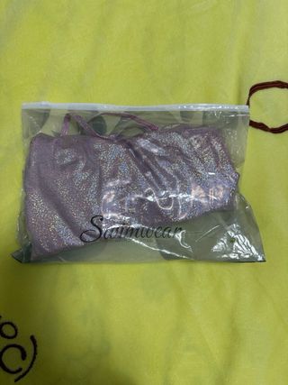 Bañador mujer brillante rosa/morado