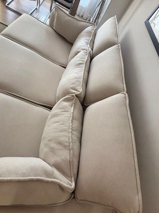 Sofá modular 3 plazas, extensible color beige.