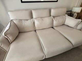 Sofá modular 3 plazas, extensible color beige.