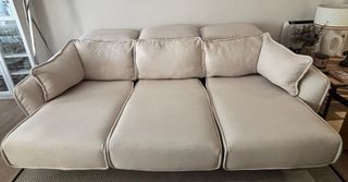 Sofá modular 3 plazas, extensible color beige.
