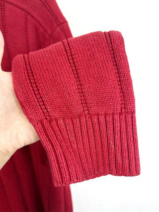 Jersey Nautica Bordado Grueso Retro Clásico Rojo