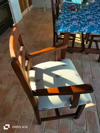 Sillas madera maciza rustica