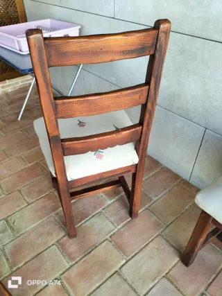 Sillas madera maciza rustica