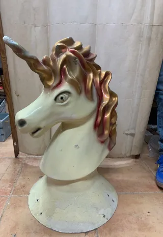 Unicornio grande fibra de vidrio