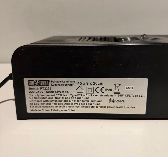 Portalamparas Exo Terra compact top 45cm