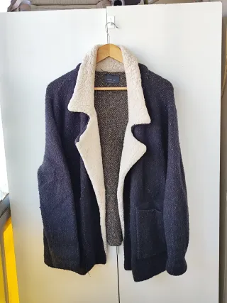 Jersey Zara Negro y Beige