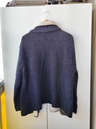 Jersey Zara Negro y Beige