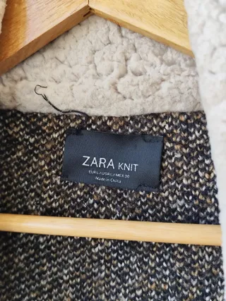 Jersey Zara Negro y Beige