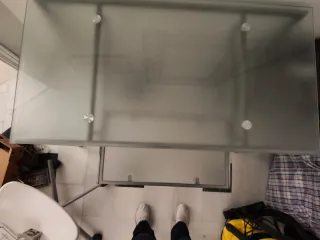 Escritorio cristal y metal