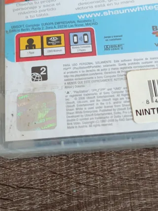 Shaun White Snowboarding PSP Precintado