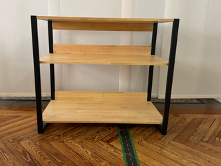 Estantería con ruedas madera y metal