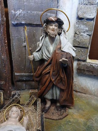 Nacimiento Barro lienzado 17cm Decoarte