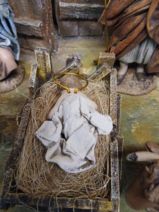 Nacimiento Barro lienzado 17cm Decoarte