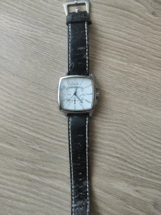 Reloj general Cuadrado Correa Negra