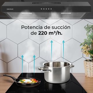 Campana Extractora Bolero Flux CM 602200 Black B