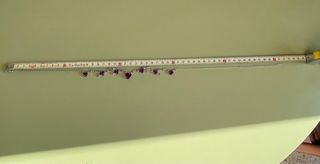 Collar y pendientes plata con flores moradas