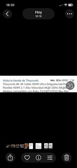 Cable HDMI 8K 4K Ultra Delgado 1m THSUCORDS