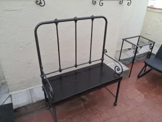 Conjunto de forja para jardin