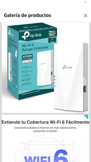 TP-Link RE700X - Repetidor Wi-Fi 6 AX3000 (Doble B
