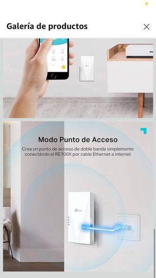 TP-Link RE700X - Repetidor Wi-Fi 6 AX3000 (Doble B