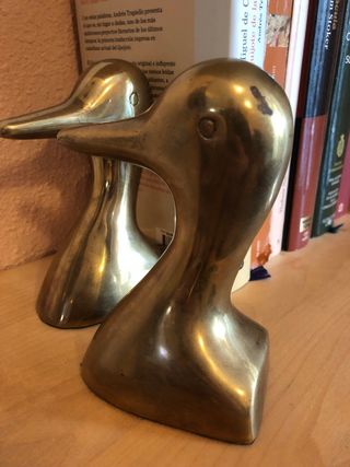 Sujetalibros Patos Latón Vintage