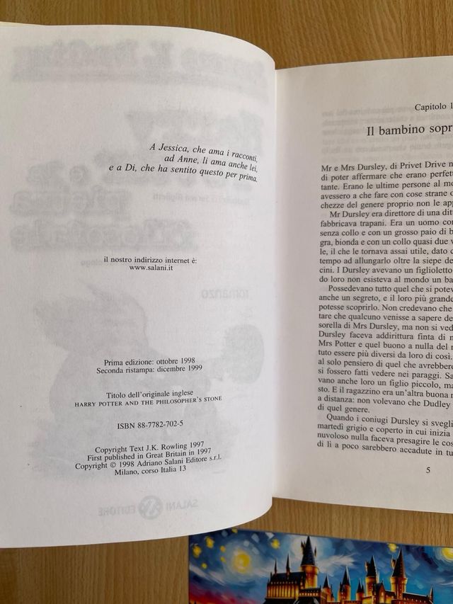 Harry Potter e la pietra filosofale dicembre 1999