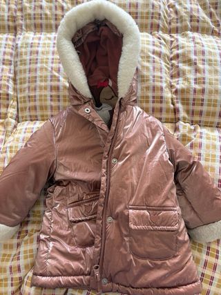 Giacca pesante rosa Chicco 12 mesi con cappuccio