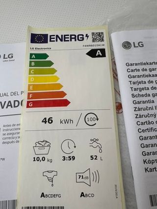 Lavadora LG F4WR6010A1W