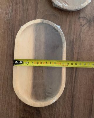 Set 2 portaoggetti ovali in legno